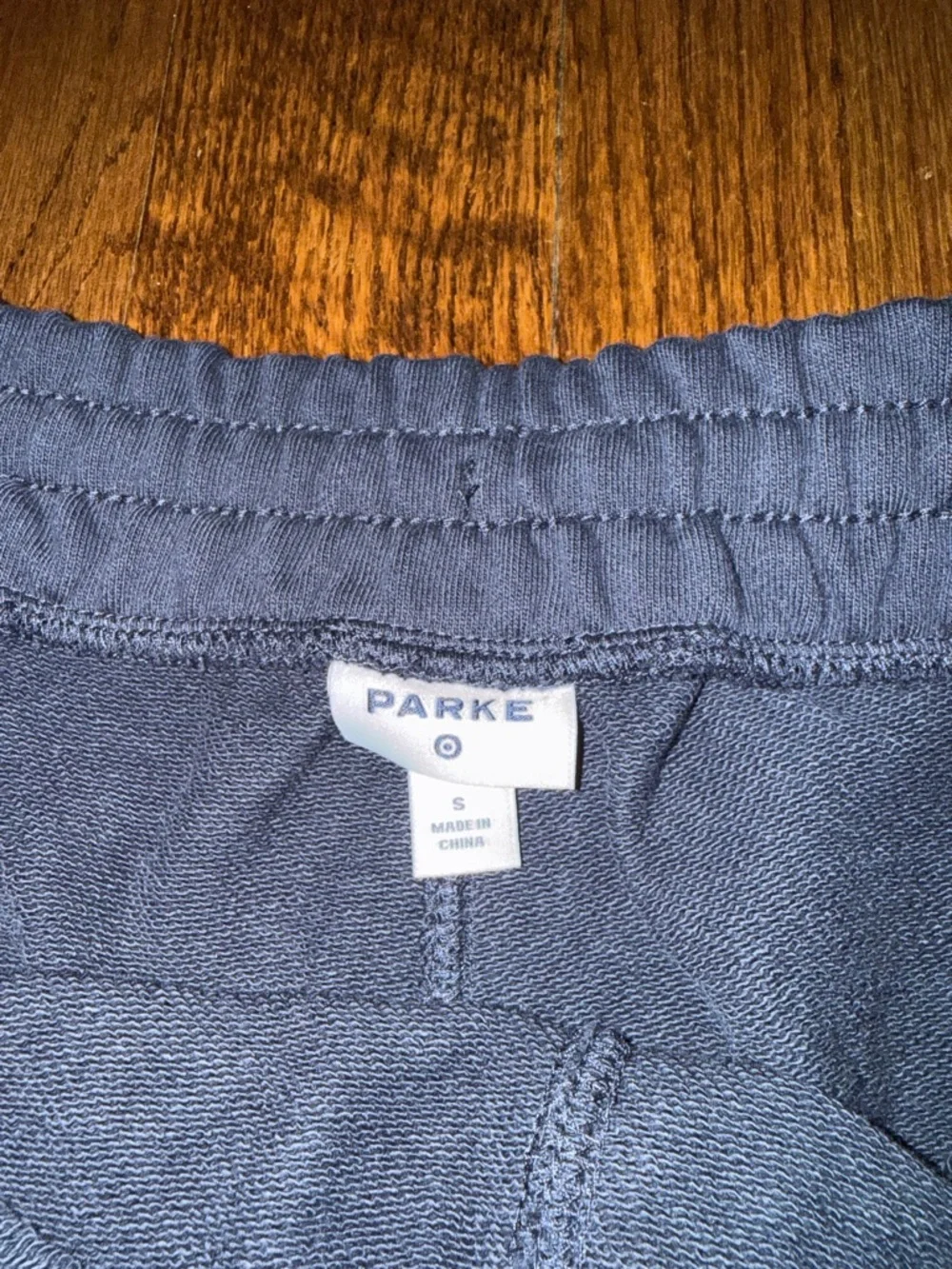 PARKE X Target High-Rise Drawstring Knit navy Pull-On Shorts small NWT - Picture 7 of 9